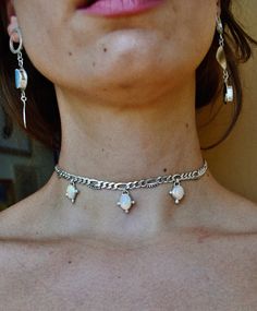 Fairy Whimsical, I'm Crazy, 3 Letter, Choker Necklaces, Shiny Silver, Chain Styles, Statement Jewelry