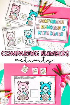 comparing numbers with bears activity for kids