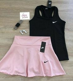 Exercise Fits, Pink Collage, Nike Tennis Skirt, Birthday Things, Tennis Outfits, Wishlist Ideas, Sports Clothes, Fitness Wear Outfits