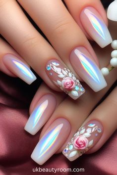 45 Glamorous White Nail Designs for Instant Elegance in 2024! Edgy Elegance, Nails Design With Rhinestones, Nail Art Designs Diy, Pretty Nail Art Designs, Pearl Nails, White Nail Designs, White Nail, Pretty Nail Art, Fabulous Nails