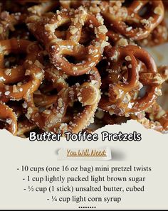 a recipe for pretzels is shown here