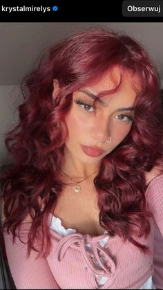 Hairstyles Video - Hairstyle Black - Hairstyle How To - Hairstyles How To Strawberry Shortcake Hair Color, Reinvention Aesthetic, Curly Cherry Red Hair, Fairy Red Hair, Cherry Red Hair Curly, Bright Red Curly Hair, Red Curly Hairstyles, Red Hair Character, Euphoria Hair