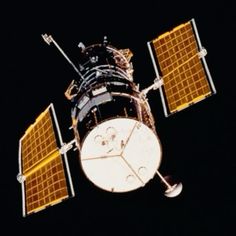 an image of a satellite in the dark