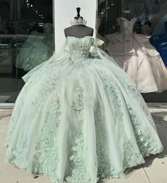 a dress on display in front of a store