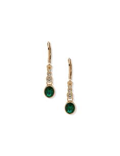 Oval May Birthstone Earrings, Emerald Oval Earrings For May Birthstone, Oval Emerald Earrings For May Birthstone, Emerald Earrings, Emerald Stone, Gold Drop Earrings, Elevate Your Style, Your Style, Gold Tones