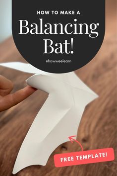 how to make a balancing bat with this free template