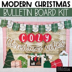 the modern christmas bulletin board kit is ready to be used as an activity for children