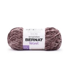 bernat velvet yarn ball on white background