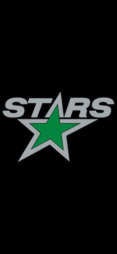 the stars logo is shown in green and white on a black background with an arrow