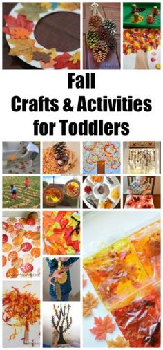 fall crafts and activities for toddlers to do with the kids in their home or school