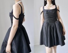 Black taffeta corset gothic bustle spaghetti dress Crinoline | Etsy Gothic Corset Dress With Straps For Party, Gothic Party Corset Dress With Straps, Gothic Overbust Corset Dress For Prom, Fitted Corset Dress With Cancan For Prom, Gothic Corset Dress With Spaghetti Straps, Black Corset For Summer Cosplay, Summer Black Corset For Cosplay, Summer Cosplay Black Corset, Gothic Summer Corset With Corset Back