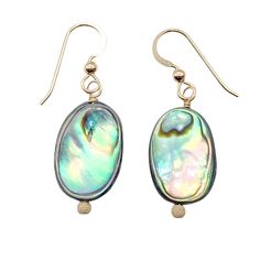 Blue Silver  Abalone 14K Gold Filled Drop Earrings . These will add magic to your jewelry collection or bring great pleasure to a friend or loved one. This is for one pair of incredible genuine Abalone Shell Bead Earrings. This precious Abalone absolutely shimmers in a gorgeous play of sea-green, lovely rose, deep blue and passionate purple When you look at this piece you feel like you're looking into the depths of the ocean! This Abalone is cut from farmed mollusks! Quantity: 1 Earrings Materia Iridescent Drop Earrings With Matching Jewelry, Iridescent Drop Earrings With Matching Jewelry Set, Iridescent Jewelry With Matching Drop Earrings, Iridescent Drop Earrings Jewelry Set, Iridescent Hypoallergenic Drop Earrings, Elegant Iridescent Jewelry For Pierced Ears, High Luster Blue Jewelry For Anniversary, Iridescent Pierced Drop Earrings, Iridescent Hypoallergenic Jewelry As Gift