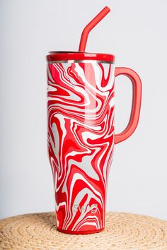 Swig Fanzone 40oz tumbler crimson - Trendy Tumblers, Mugs and Cups at Lush Fashion Lounge Boutique in Oklahoma City 40oz Tumbler, 9 Hours, Hot Beverages, Affordable Gifts, Copper Plated, Plastic Straw, Cup Holders, Oklahoma City, Tumbler Cups