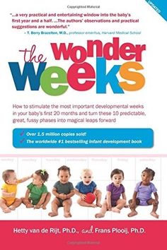 the wonder weeks book with pictures of babies in different colors and sizes, including an infant's diaper