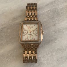 Luxurious & Sophisticated Womens Gv2 Watch 9212 Bari Multi Diamonds Day Date Rose Gold Steel Wristwatch. Two New Watch Bands And Case Included. Hardly Worn. Originally $2,995. Gold Diamond Watches, Kate Spade Watch, Gold Watches Women, Brown Leather Wallet, New Watch, Crystal Watches, Cuff Watch, Unisex Watches, Watch Gifts