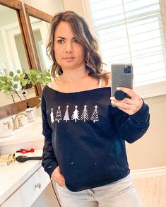 Off The Shoulder Crewneck Outfit, How To Make Off The Shoulder Sweatshirt, How To Cut A Sweatshirt Off The Shoulder, Spring Off-shoulder T-shirt, Diy Sweatshirt, Heat Press Transfers