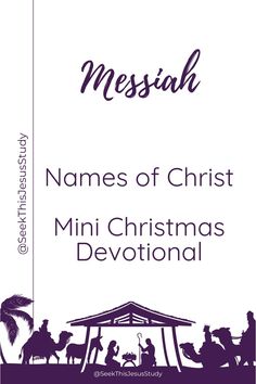 a christmas card with the name of jesus