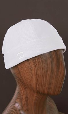 QL Velvet Docker Hat in Cream - QABA'IL Adjustable Spring Beanie Cap, Casual Adjustable Beanie With Short Brim, Trendy Adjustable White Beanie, White Beanie Hats For Streetwear, Adjustable Urban Hat, Adjustable Short Brim Beanie For Outdoor, White Outdoor Beanie Cap, Urban Style Adjustable Solid Color Hats, Urban Style Adjustable Solid Hats