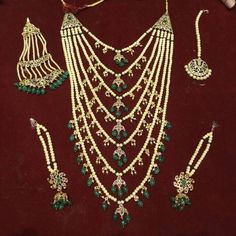 Beautiful 7lada with Earing tikka and passa. Rajasthani Jewellery, Rajputi Jewellery, Bridal Jewellery, Bridal Jewelry, Statement Necklace, Quick Saves