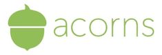 the acorns logo is shown in green