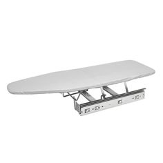 an ironing board is attached to a metal stand