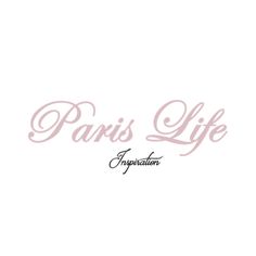 the words paris life in pink ink