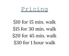 the pricing for an apartment is $ 10 for 15 min walk