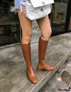 Olivia Mark - Pure Color Ankle Boots with Thick Sole and Buckle Closure Timeless Boots, High Quality Boots, Woven Sandals, Canvas Shoes Women, Womens Athletic Shoes, Classic Boots, Long Boots, Tall Boots, High Heel Boots