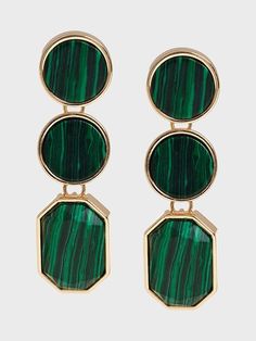 Malachite Drop Earrings | Banana Republic Engineered Stone, Lucky Charms, Lightweight Earrings, Lucky Charm, Girls Best Friend, Banana Republic, Jewelry Box, Jewelry Collection, Charms