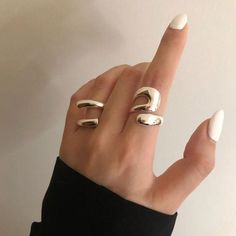 Hollow Irregular Geometric Ring 925 Sterling Silver Women Jewelry Gifts Ring Party Jewelry, Hollow Ring, Aesthetic Rings, Chic Rings, Stamped Rings, Fashion Creative, Geometric Ring, Modern Ring, Party Jewelry