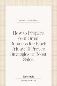 the text how to prepare your small business for black friday 16 proven practices to best sales