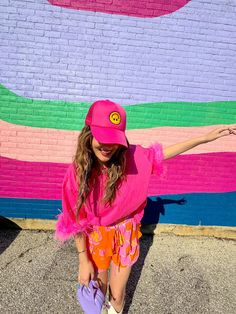 Keep the sun out of your face this summer while also looking stylish!! This bright pink hat is perfect for the beach, running errands, or to add a pop of color to your outfit!! Add another smiley accessory! Layered Smiley Necklace https://www.aspynandivy.com/products/layered-smile-necklace?_pos=1&_sid=bbf52c6cc&_ss=r Playful Summer Sun Hat For Festivals, Pink Cap For Summer, Pink Hat For Summer Day Out, Fun Sun Hat For Vacation, Trendy Pink Sun Hat For Beach Season, Fun Pink Hat For Music Festival, Trendy Pink Hats For Music Festival, Casual Pink Sun Hat For Summer, Casual Pink Hats For Day Out