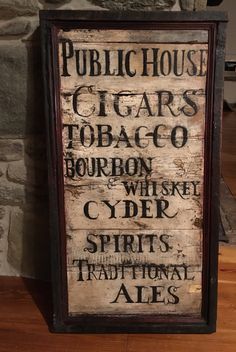 Rustic Tavern Decor, Tavern Signs Colonial, Cowboy Signs, Tavern Ideas, Rustic Pub, Antique Trade Sign, Tavern Decor, Tavern Sign, Southern Vintage