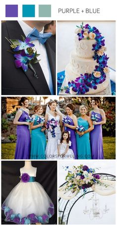 purple and blue wedding color scheme