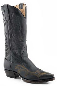 Experience the timeless style and quality of Stetson Womens Vintage 13" Black Boot. With unique embroidery on both the vamp and shaft, a single welt, all leather sole, stacked heel, and lemonwood peg and brass nail construction, these boots are the epitome of luxury. Sink your feet into the comfort of all leather lining and cushioned insole. 12-021-6105-3508 BL Luxury Sink, Womens Cowgirl Boots, Unique Embroidery, Toddler Boots, Long Sleeve Kids, Boys Bottoms, Heel Caps, Rubber Heels, Boots For Sale