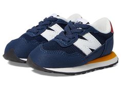 New Balance Kids 237 Bungee Lace (Infant/Toddler) Low-top Running Sneakers With Soft Sole, Sports Sneakers With Soft Synthetic Sole, Lace-up Sneakers With Soft Sole For Sports, Sporty Lace-up Sneakers With Soft Sole, New Balance 237, New Balance Kids, Toddler Sports, Birkenstock Styles, N Logo