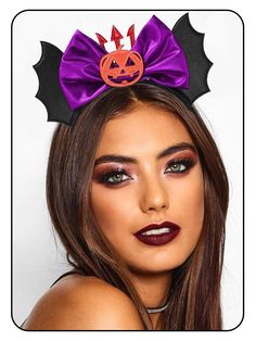 PRICES MAY VARY. Bat Hair hoop is made up of two bat wings and a pumpkin, evil fork.With good quality fabric and headband, it is easy to wear and comfortable. Halloween headbands comes with a non-slip bar,Bat Headbands One Size Fits Most Adults. Purple bat headband is a gift for creating a simple halloween costume or an everyday outfit to make yourself look shark. Bat ears headband suitable for Halloween, 1920s masquerade balls, balls, pageants, banquets, engagements, photo shoots, etc. It can b Wing Headpiece, Bat Headband, Cosplay Hair Accessories, Headpiece Accessories, Halloween Headband, Purple Bow, Cosplay Hair, Purple Bows, Bat Wing