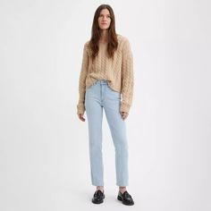 724 High Rise Slim Straight Women's Jeans - Light Wash | Levi's® US Levi Straight Leg Jeans, Light Wash Levis, High Rise Straight Jeans, Live In Style, Levi’s Jeans, Loose Jeans, Ultra Modern, Parisian Style, Straight Jeans