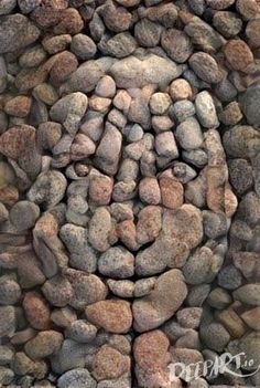 some rocks are arranged in the shape of a face