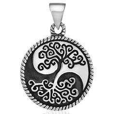 Impressive High-Quality Tree of Life Pendant, made of Solid 925 Sterling Silver. PRODUCT SPECIFICATIONS Product ID: 11-0967-526 Metal Purity: Solid 925 Sterling Silver Pendant Size Dia: 1.09" / 27.7 mm Thickness: 0.1" / 2.7 mm Weight: 11.5g Made in thailand INCLUDE - Top Quality Silver & Gold Polishing Cloth and VY Jewelry Bag Yin Yang Symbol, Silver Tree, Life Form, Tree Of Life Pendant, Jewelry Bag, Yin Yang, Jewelry Bags, Sterling Silver Pendant, Solid 925 Sterling Silver