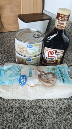 some food is laying out on the counter