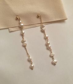 Drop Earrings Pearl, Bridesmaid Pearl Earrings, Freshwater Pearl Drop Earrings, Bridal Earrings Pearl, Dope Jewelry, Jewelry Lookbook, Earrings Pearl, Pearl Earrings Dangle, Girly Jewelry