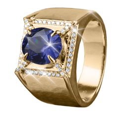 Daniel Steiger Energy Men's Ring February Jewelry, Sadio Mane, Sapphire Gem, Mens Gold Jewelry, Amethyst Gem, Chakra Balancing, Gem Ring, Amethyst Jewelry, Blue Sapphire Rings