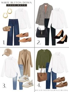 Outfits For Petite, Fall Winter Capsule Wardrobe, Chic Clothing Style, White Shirt Outfits, Classic Style Outfits, Fashion Capsule, Smart Casual Outfit, Amazon Essentials