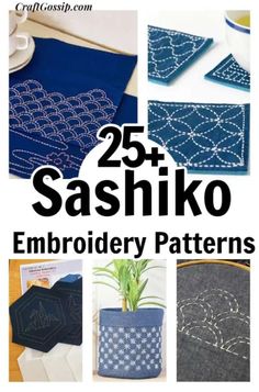 Sashiko—often translated as “little stabs.” Sashiko is a type of sewing or embroidery. Sashiko is a Japanese traditional art that dates back to the Edo era. Historically, sashiko was wi… Sashiko Star Pattern, Shashiko Embroidery Denim, Sashiko Embroidery Patterns Free, Sashiko Embroidery Patterns, Boro Embroidery, Japanese Embroidery Patterns, Sashiko Projects, Sashiko Tutorial, Japanese Traditional Art