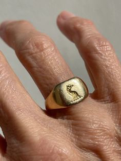 Buttery 18kt Gold Antique Signet Ring, Crested With a Dragon 7 Grams Size 6 US - Etsy Gold Engraved Signet Ring Collectible, Antique 14k Gold Rare Signet Ring, Unique Gold Signet Ring With Polished Finish, Unique Yellow Gold Engraved Ring, Unique Engraved Yellow Gold Ring, Unique Engraved Yellow Gold Signet Ring, Engraved Yellow Gold Signet Ring, Hallmarked Yellow Gold Signet Ring, Unique Yellow Gold Hallmarked Signet Ring