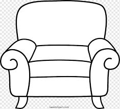 the outline of a chair is shown in black and white