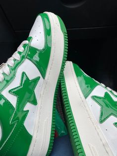 Bape Shoes Green, Bape Shoes Outfit, Bape Af1, Y2k Bape, Fye Shoes, Bape Outfits