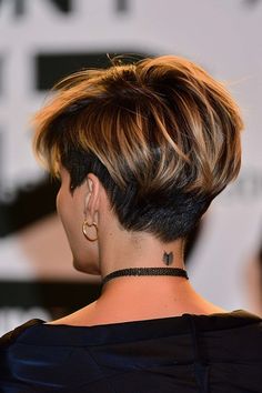 Top 40 Wedge Haircut Ideas for Short & Thin Hair in 2024 Back Views Of Short Haircuts, Cute Pixie Hairstyles, Short Stacked Hairstyles, Brunette Pixie Haircut, Back Of Pixie Haircut Neckline, Short Wedge Hairstyles, Short Wedge Haircut, Pixie Haircut Fine Hair