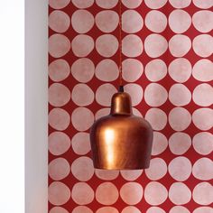 Retro print wallpaper is a great choice for those who love eclectic interior design. Order samples online! Wallpaper Abstract Pattern, Abstract Pattern Wallpaper, Wallpaper Interior Design, Eclectic Interior Design, Wallpaper Interior, Waves Wallpaper, Dots Wallpaper, Modern Victorian, Wallpaper Abstract